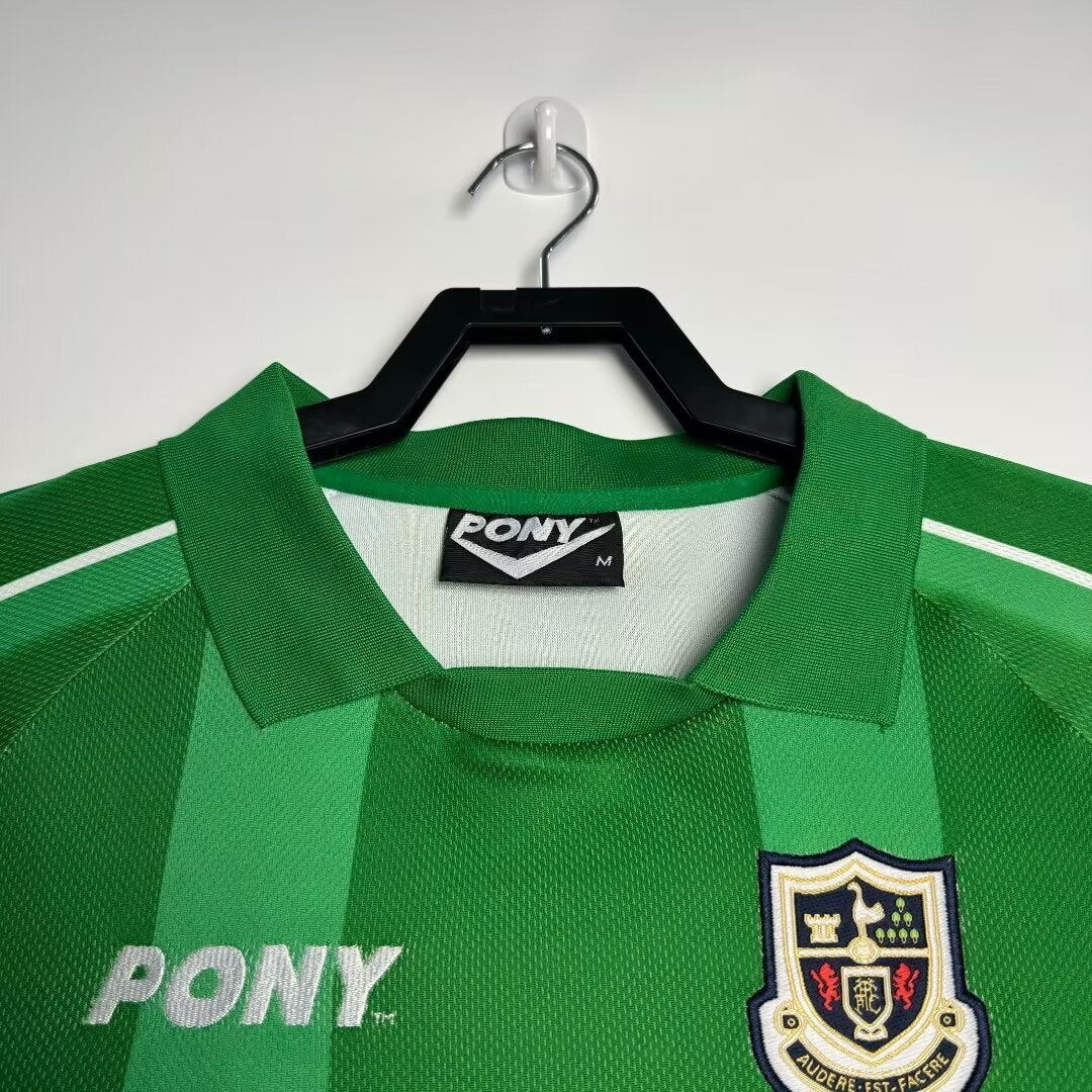 Man's Retro Long Sleeve Tottenham Team Green GK - 1997/1999