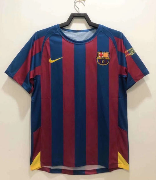 Man's Retro Jersey Barcelona Team Champions League Home - 2005/06