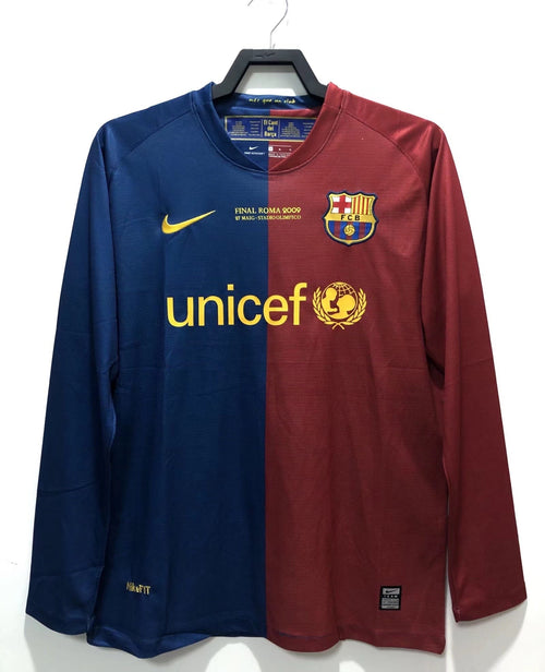 Man's Retro Long Sleeve Barcelona Team Home - 2008/09