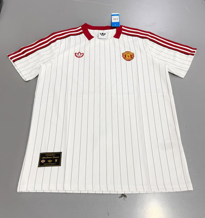 Man's Retro Jersey Manchester United Team Cultural Jersey White and Red - 2025/26