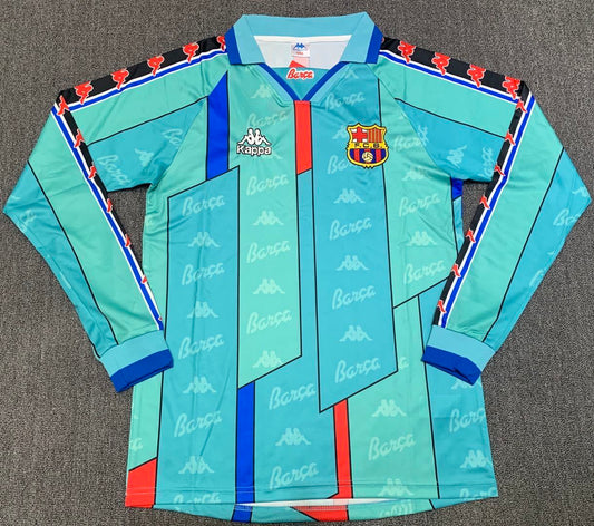 Man's Retro Long Sleeve Barcelona Team Away - 1996/97