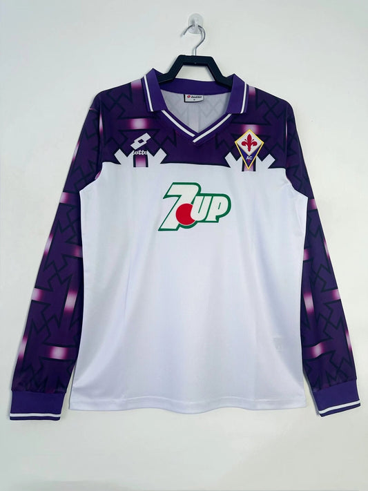 Man's Retro Long Sleeve Fiorentina Team Away - 1992/93