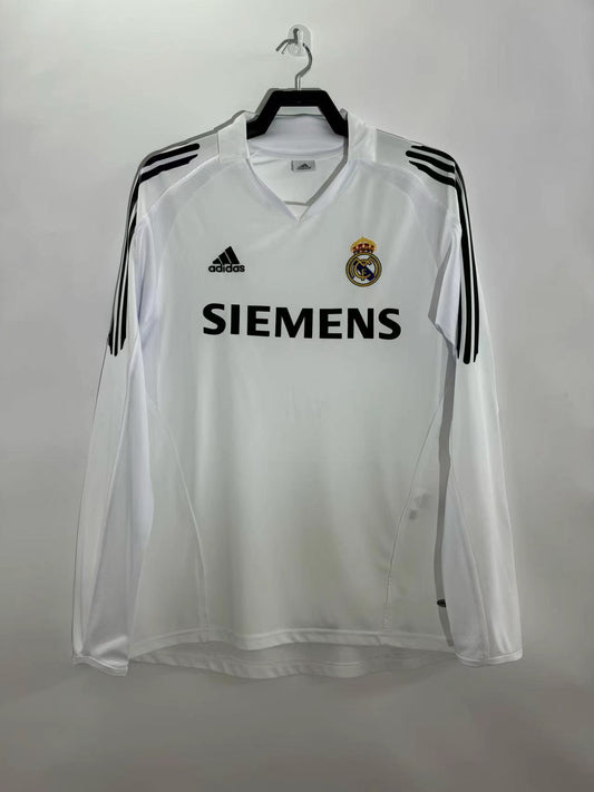 Man's Retro Long Sleeve Real Madrid Team Home - 2005/2006