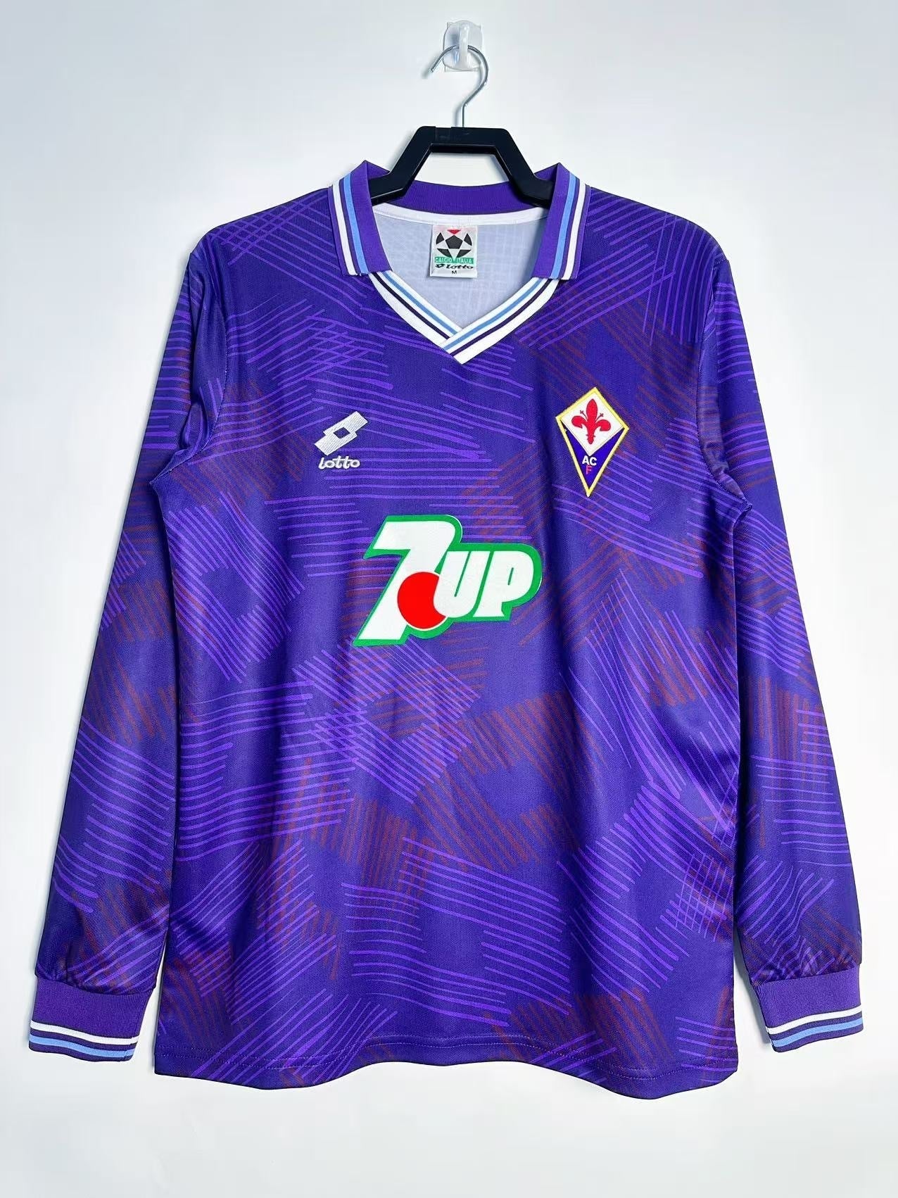 Man's Retro Long Sleeve Fiorentina Team Home - 1992/93