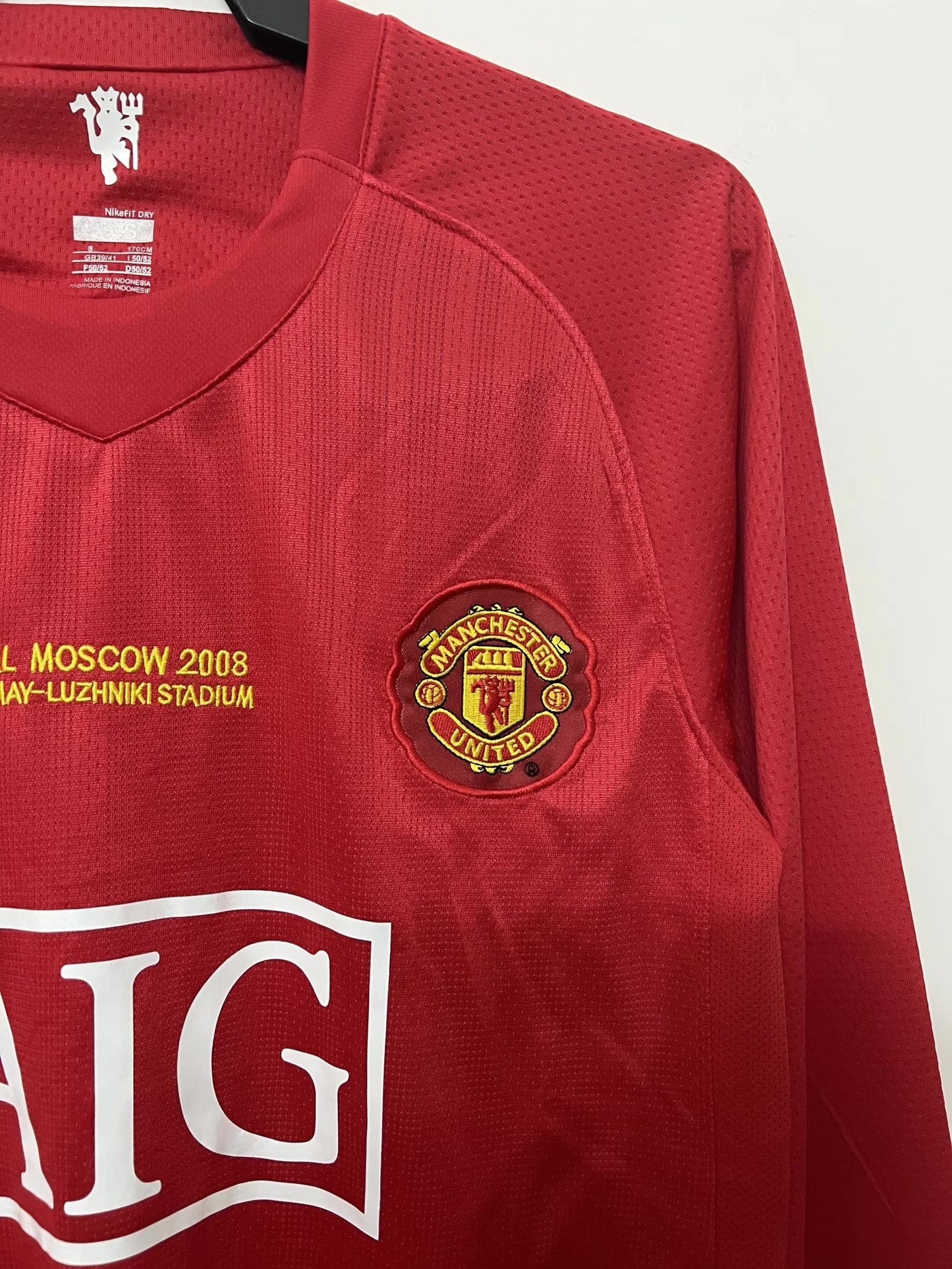 Man's Retro Long Sleeve Manchester United Team - 2007/08