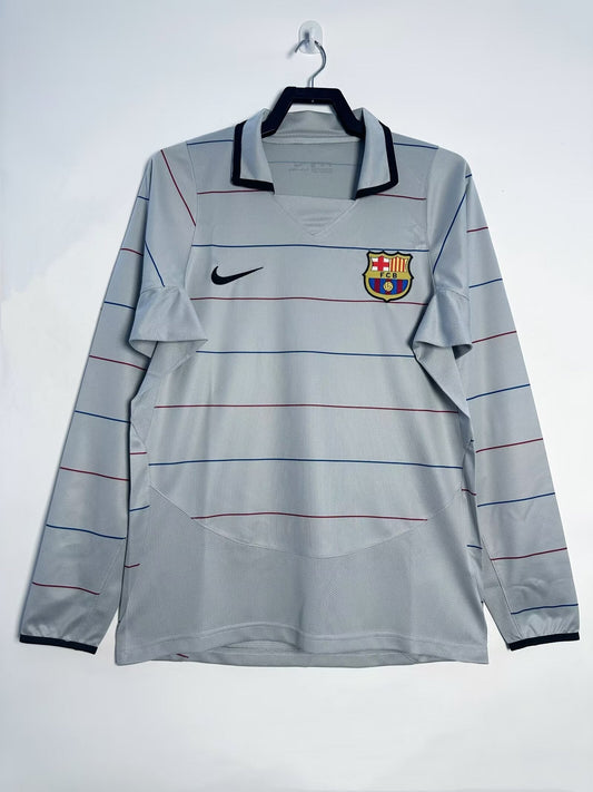 Man's Retro Long Sleeve Barcelona Team Away - 2003/04