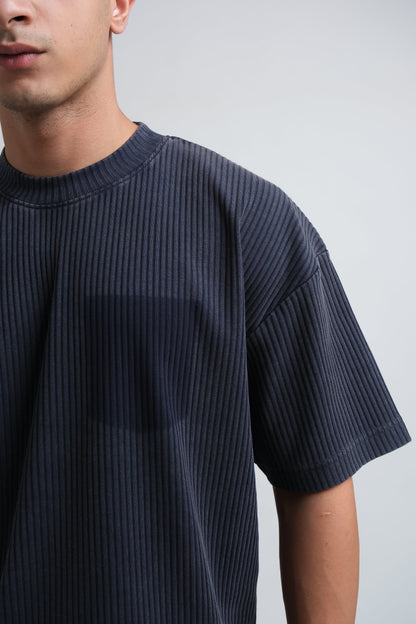 RX Ribbed T-Shirt Deep Blue