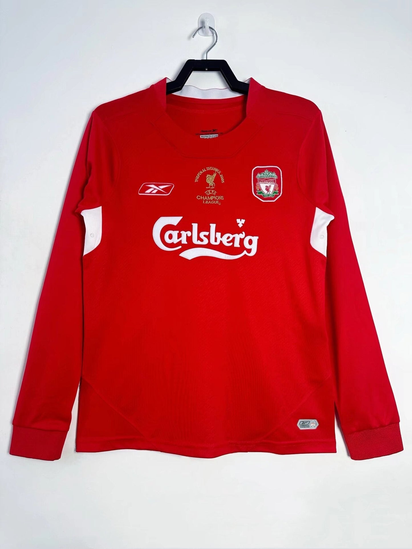 Man's Retro Long Sleeve Liverpool Team Home - 2004/2005