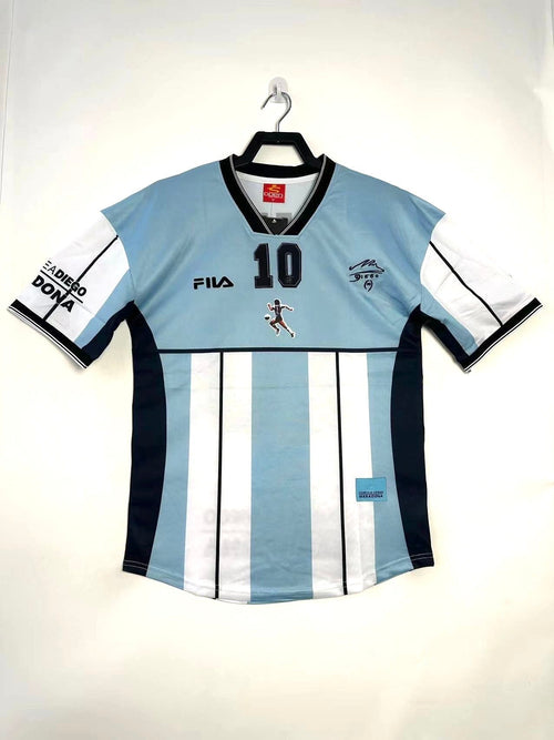 Man's Retro Jersey Argentina National Team  Maradona Commemorative Edition - 2001