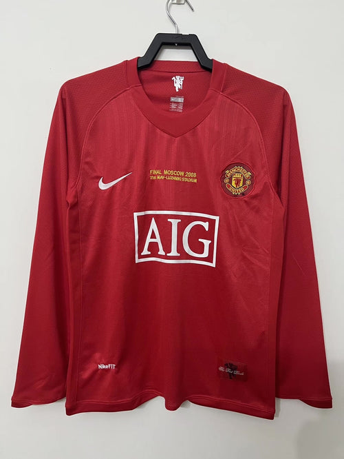 Man's Retro Long Sleeve Manchester United Team - 2007/08