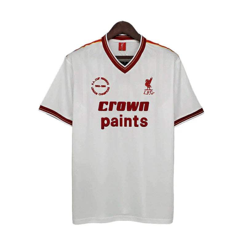 Man's Jersey Retro Liverpool Branca - 1985/1986