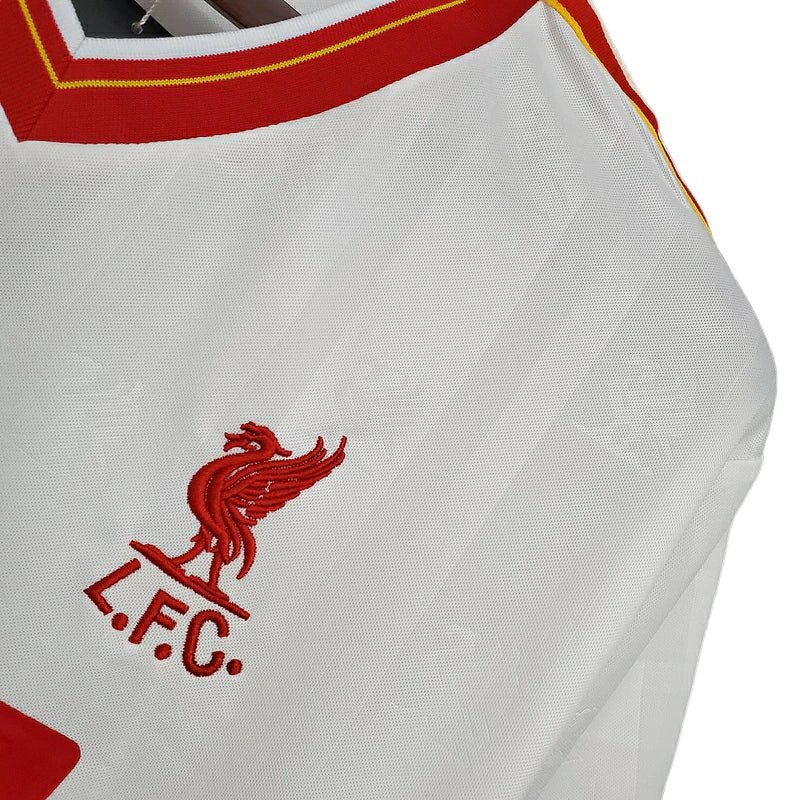 Man's Jersey Retro Liverpool Branca - 1985/1986