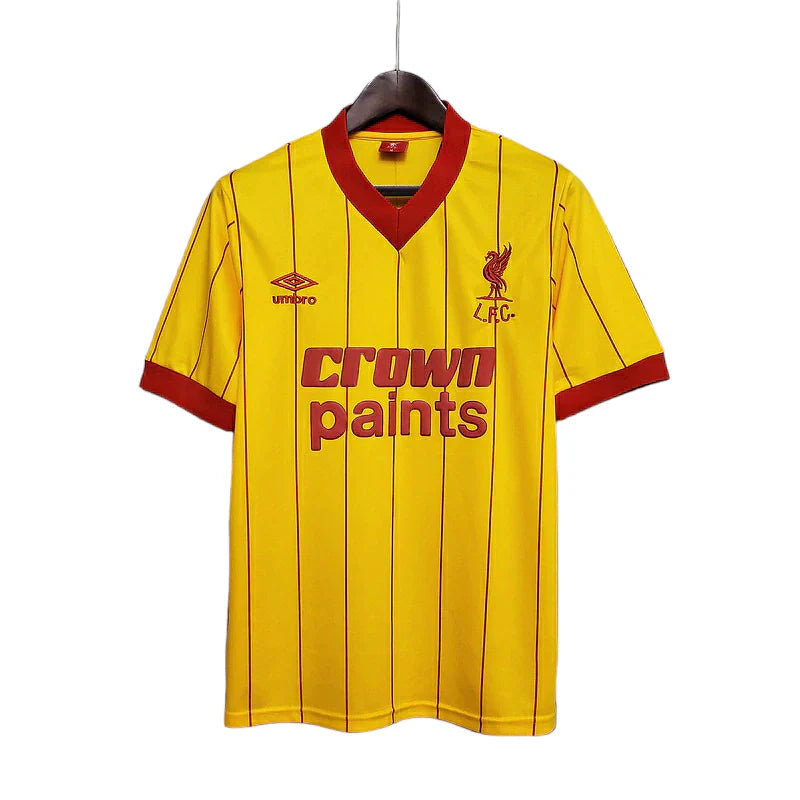 Man's Jersey Retro Liverpool Amarela - 1984
